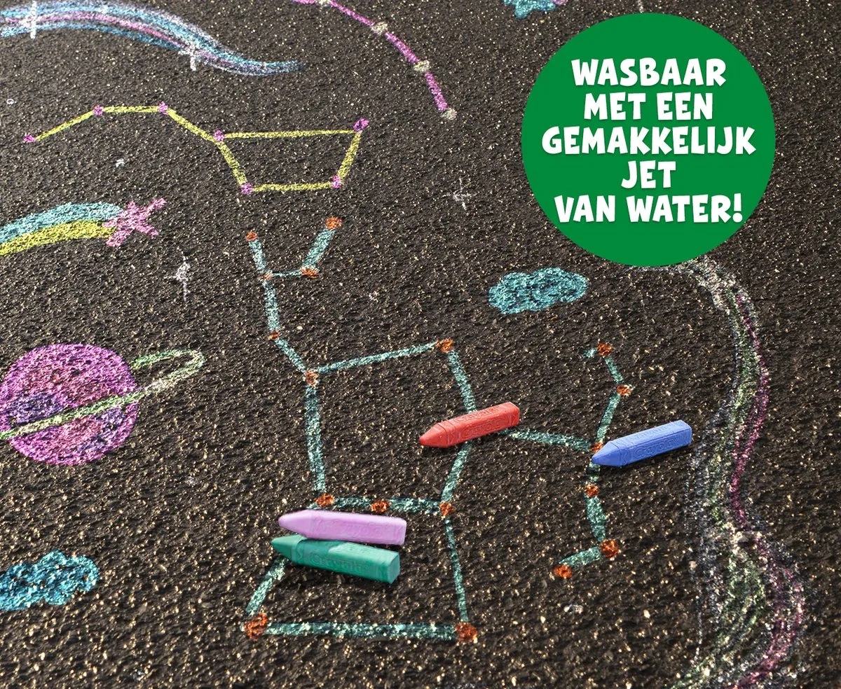 Crayola Stoepkrijt 64 Stuks - Intense Kleuren