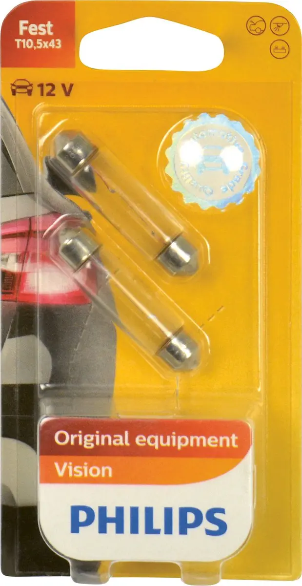 Philips Autolamp Festoon T10,5x43 SV8,5 12V 10W