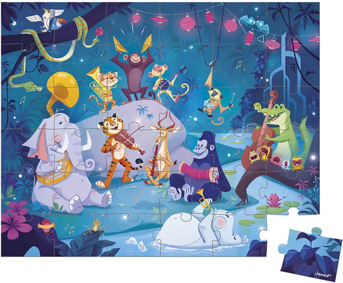 Janod Zomerfeest Puzzelkoffer 36 Stuks - 4+