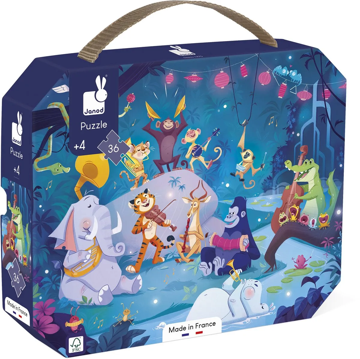 Janod Zomerfeest Puzzelkoffer 36 Stuks