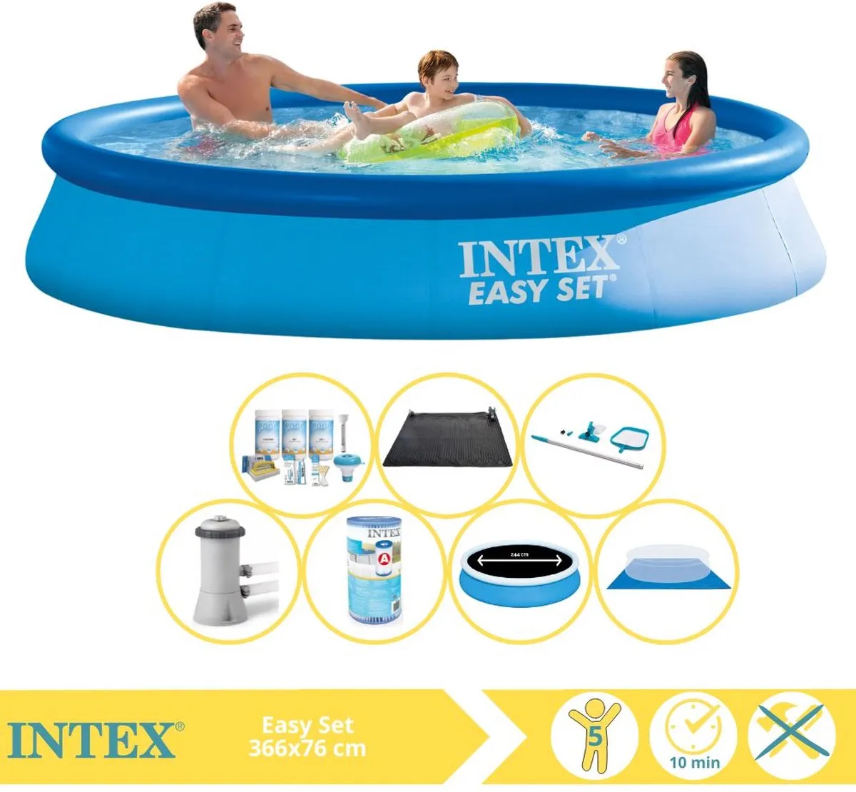 Intex Easy Set 28130NP Opblaaszwembad 366x76cm