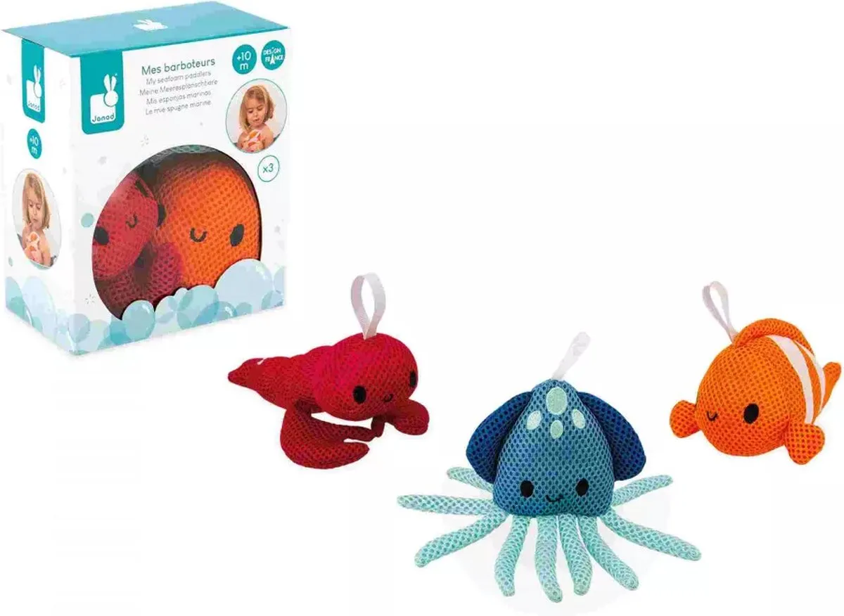 Janod Badvriendjes Sponsjes Zeeschuim 4731