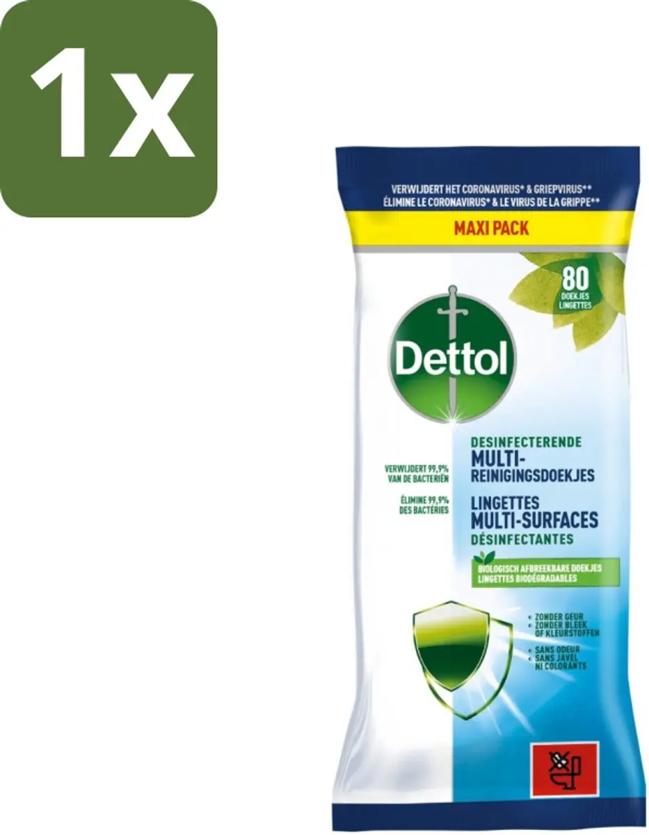 Dettol Multi-Reinigingsdoekjes 80 Stuks