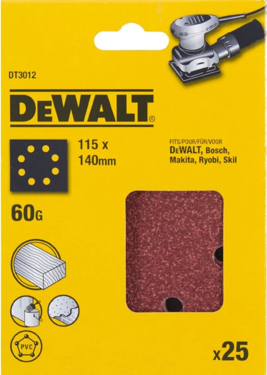 DeWalt DT3012 P60 Schuurpapier - 25 Stuks