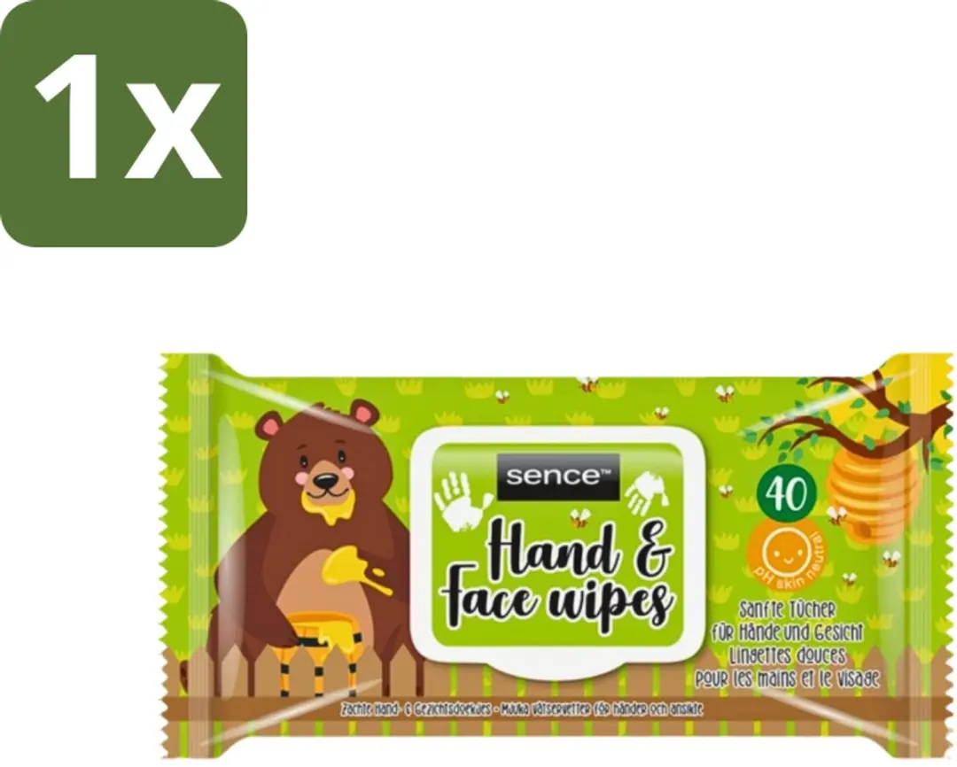 Sence Reinigingsdoekjes Gezicht & Handen 40 Stuks