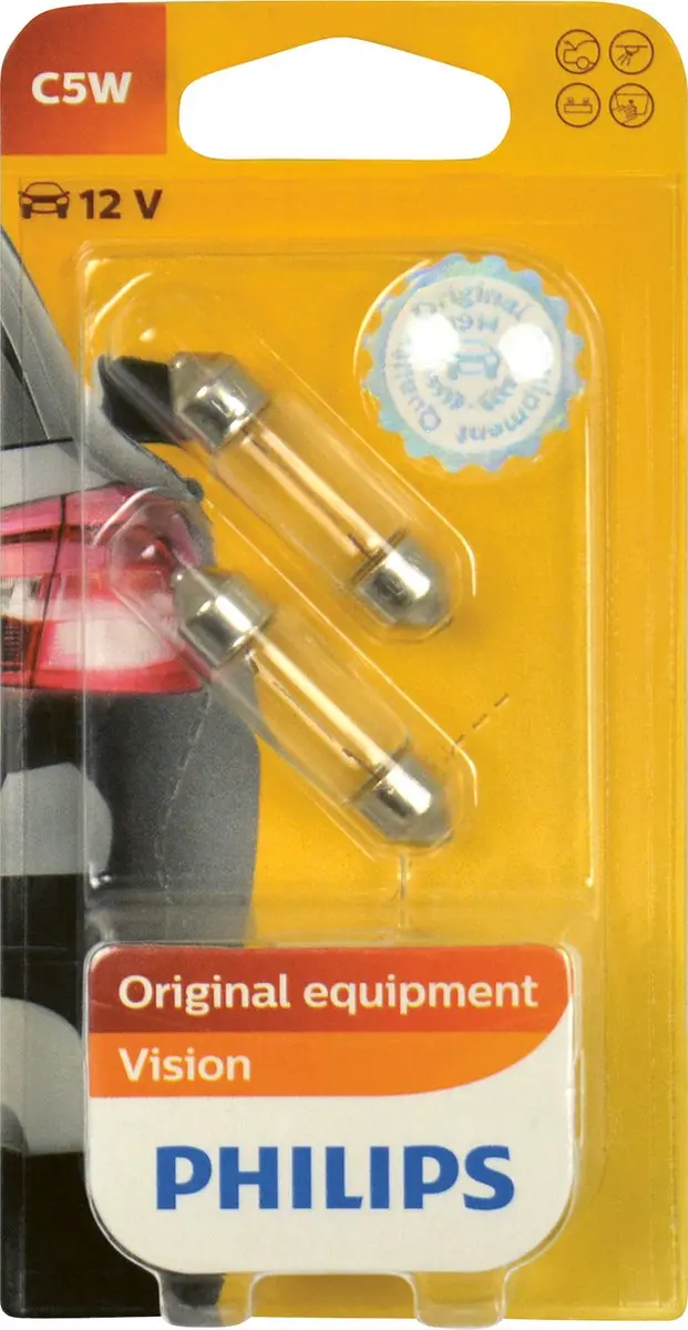 Philips Halogeenlamp C5W 5W - 45 Lm - 12V - 2 Stuks