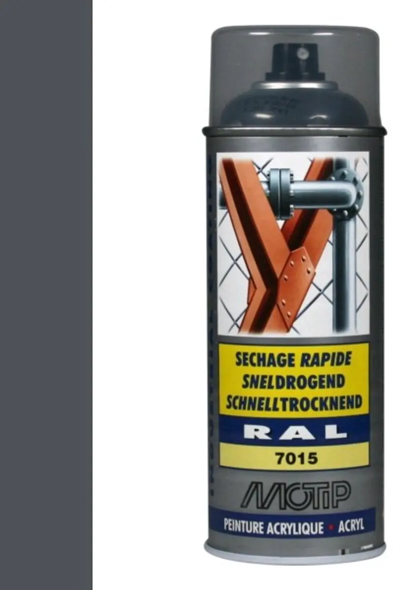 Motip Acryllak Hoogglans RAL 7015 Leigrijs 400ml