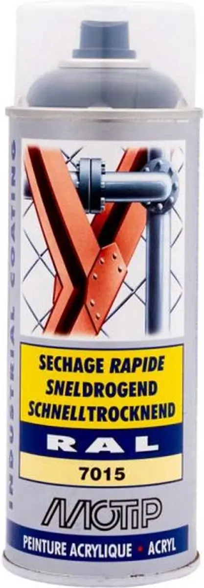 Motip Acryllak Hoogglans RAL 7015 Leigrijs 400ml