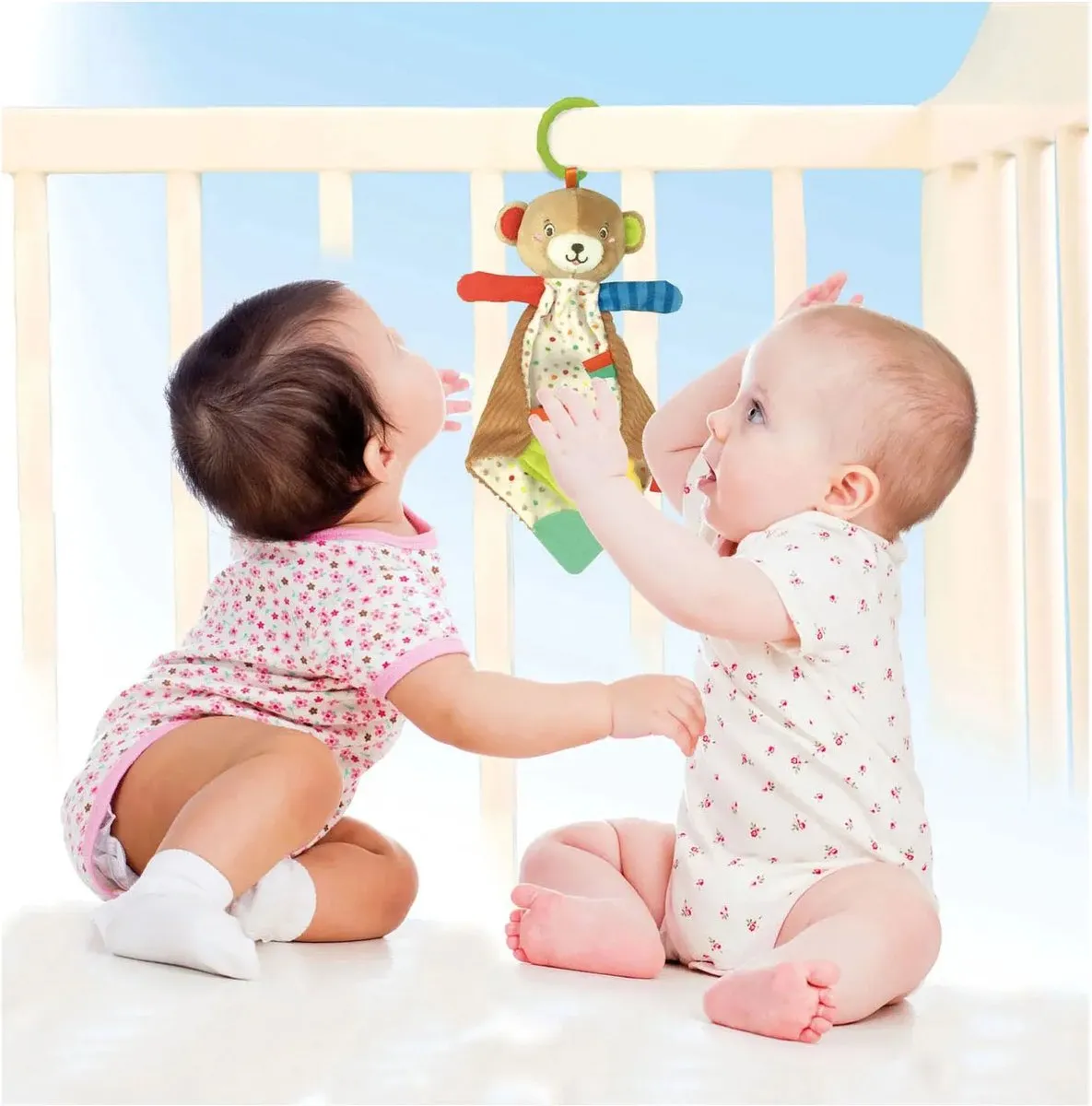 Clementoni Baby Zachte Beer Knuffeldeken met Bijtring - Blauw