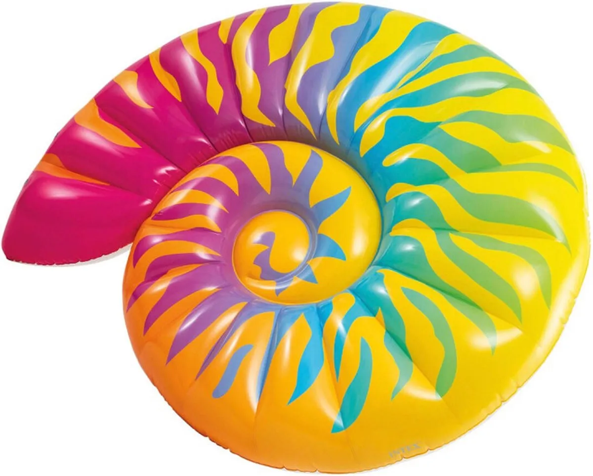Intex Luchtbed Seashell 157x127x25cm - Multicolor