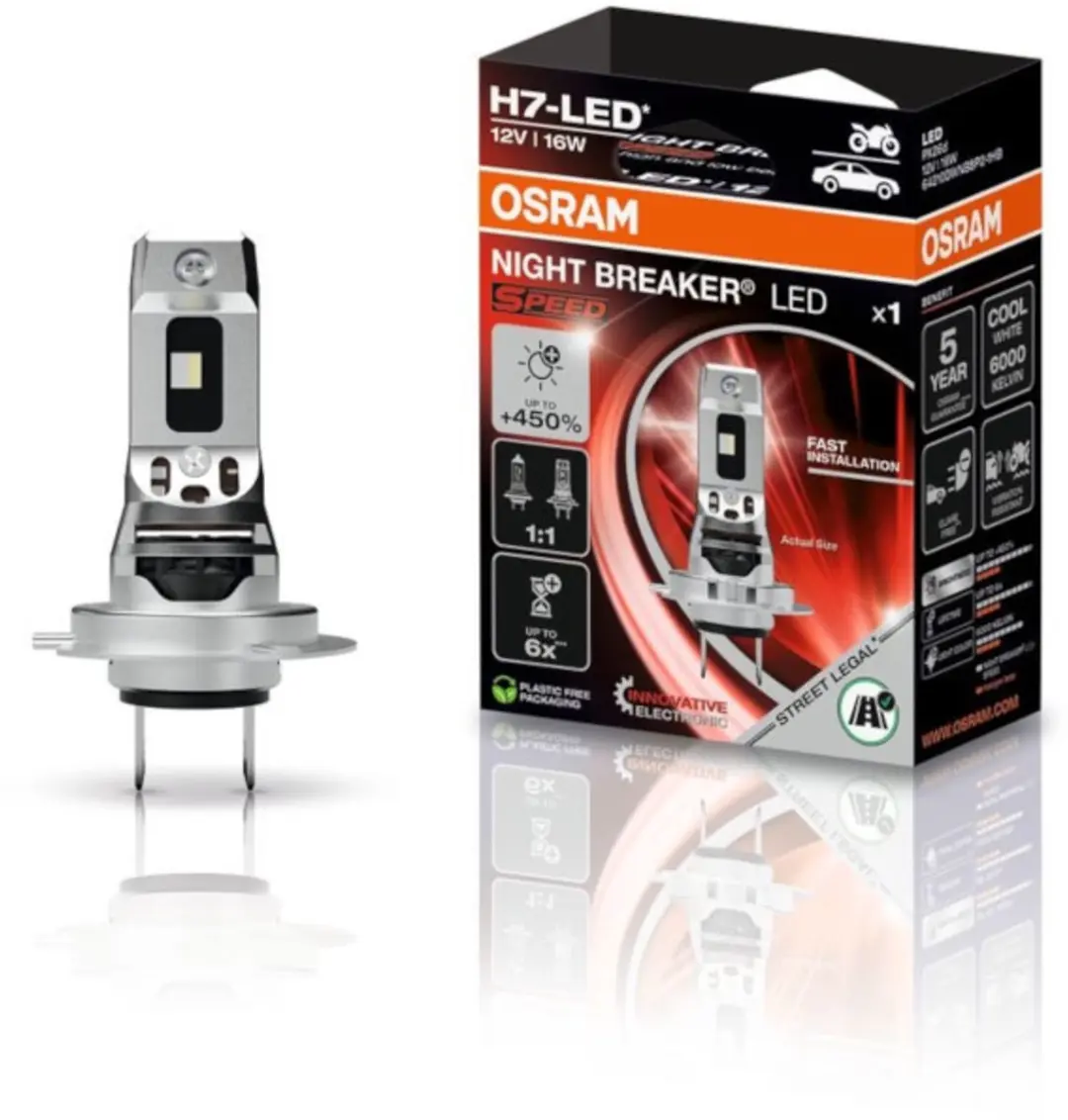 Osram Night Breaker Speed LED H7 64210DWNBSP-1HB - Wit
