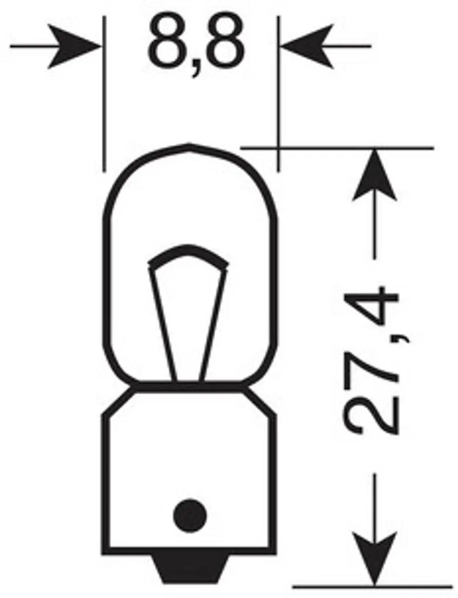 Lampa 12V Microlamp 4W BA9s - 2 Stuks