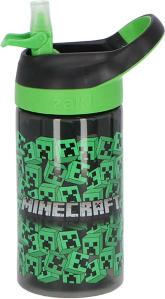 Minecraft Drinkfles 430ml - Groen/Zwart