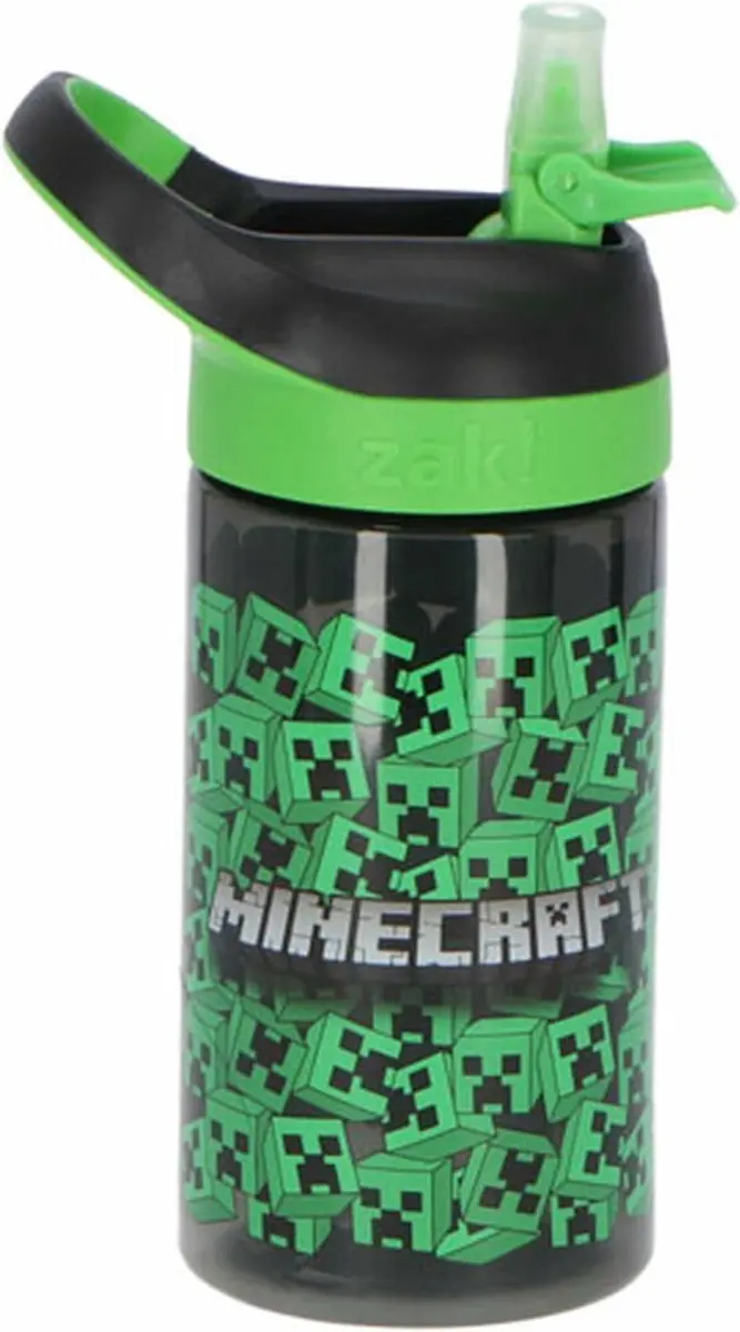 Minecraft Drinkfles 430ml - Groen/Zwart