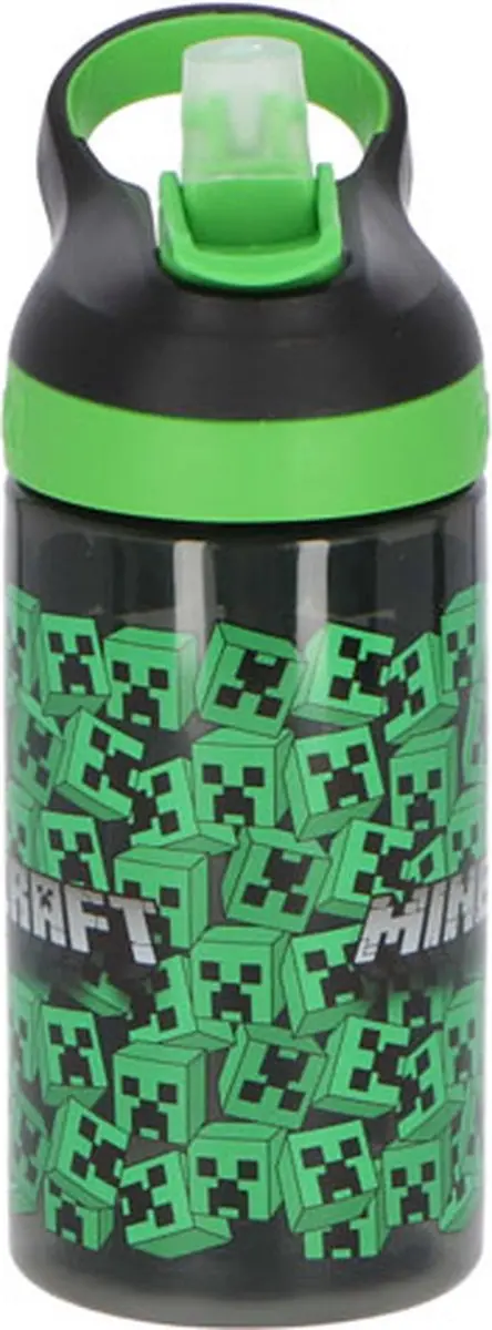 Minecraft Drinkfles 430ml - Groen/Zwart - afbeelding 6 van 6