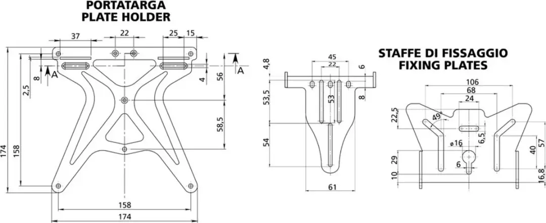 Lampa Kentekenhouder Motor X - o.a. Yamaha/BMW/Kawasaki