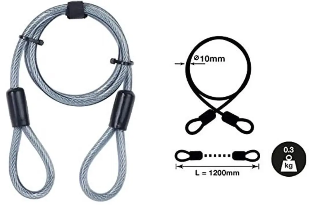 Yale Fietskabel 1200mm - Standard Protection - Zwart