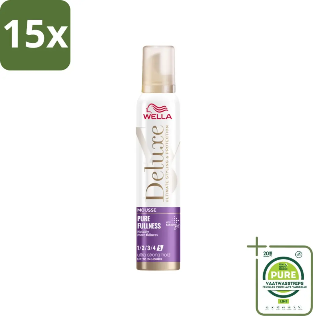 Wella Deluxe Pure Fullness Haarmousse 200ml - 15 Stuks