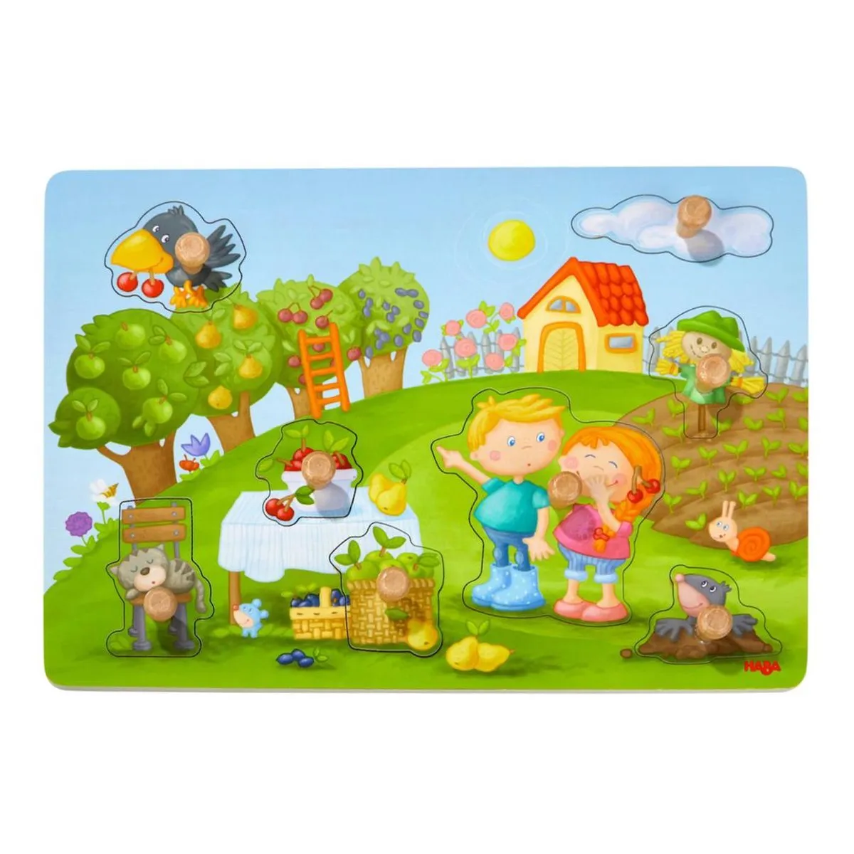 Haba Boomgaard Vormenpuzzel 9-delig Multicolor