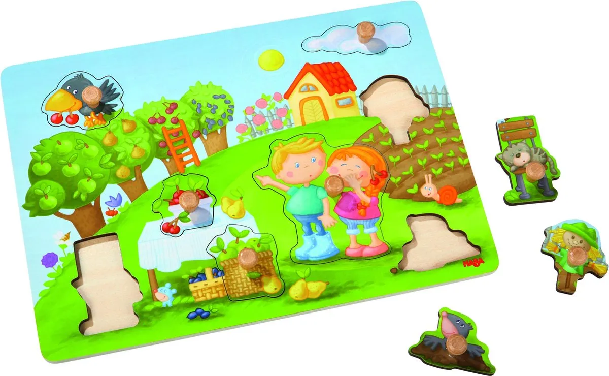 Haba Boomgaard Vormenpuzzel 9-delig Multicolor