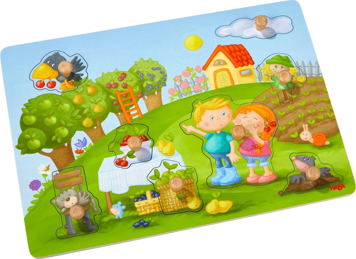 Haba Boomgaard Vormenpuzzel 9-delig Multicolor
