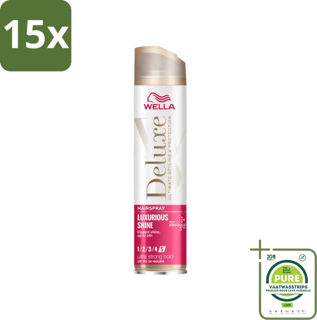 Wella Deluxe Luxurious Shine Haarspray 250ml - 15 Stuks