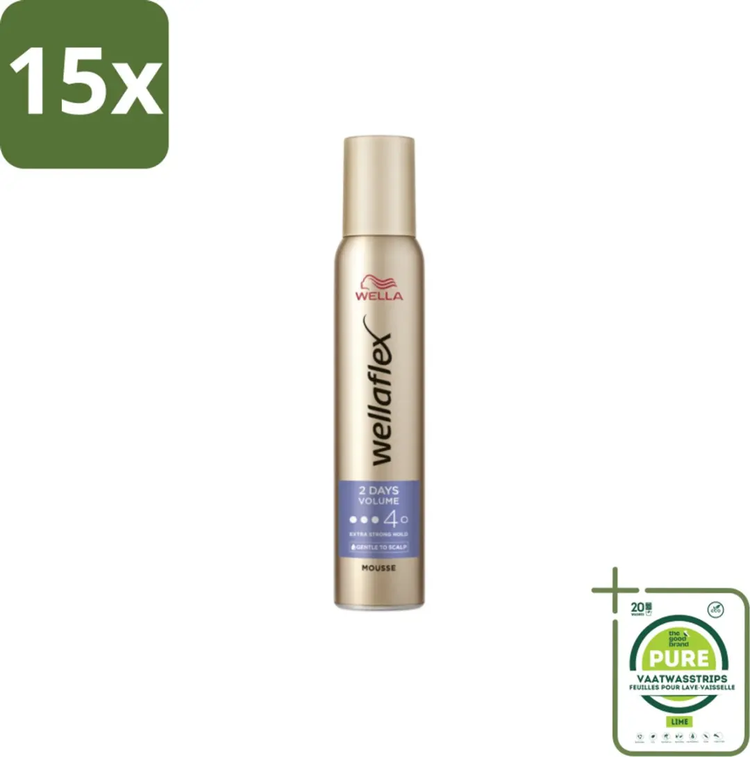 Wella Flex 2 Days Volume Haarmousse 3000ml (15x200ml)
