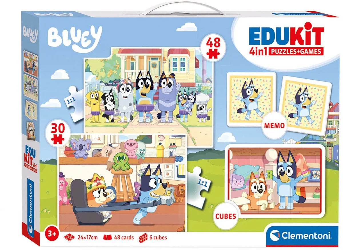 Clementoni Edukit 4-in-1 Bluey Speelset - 18320