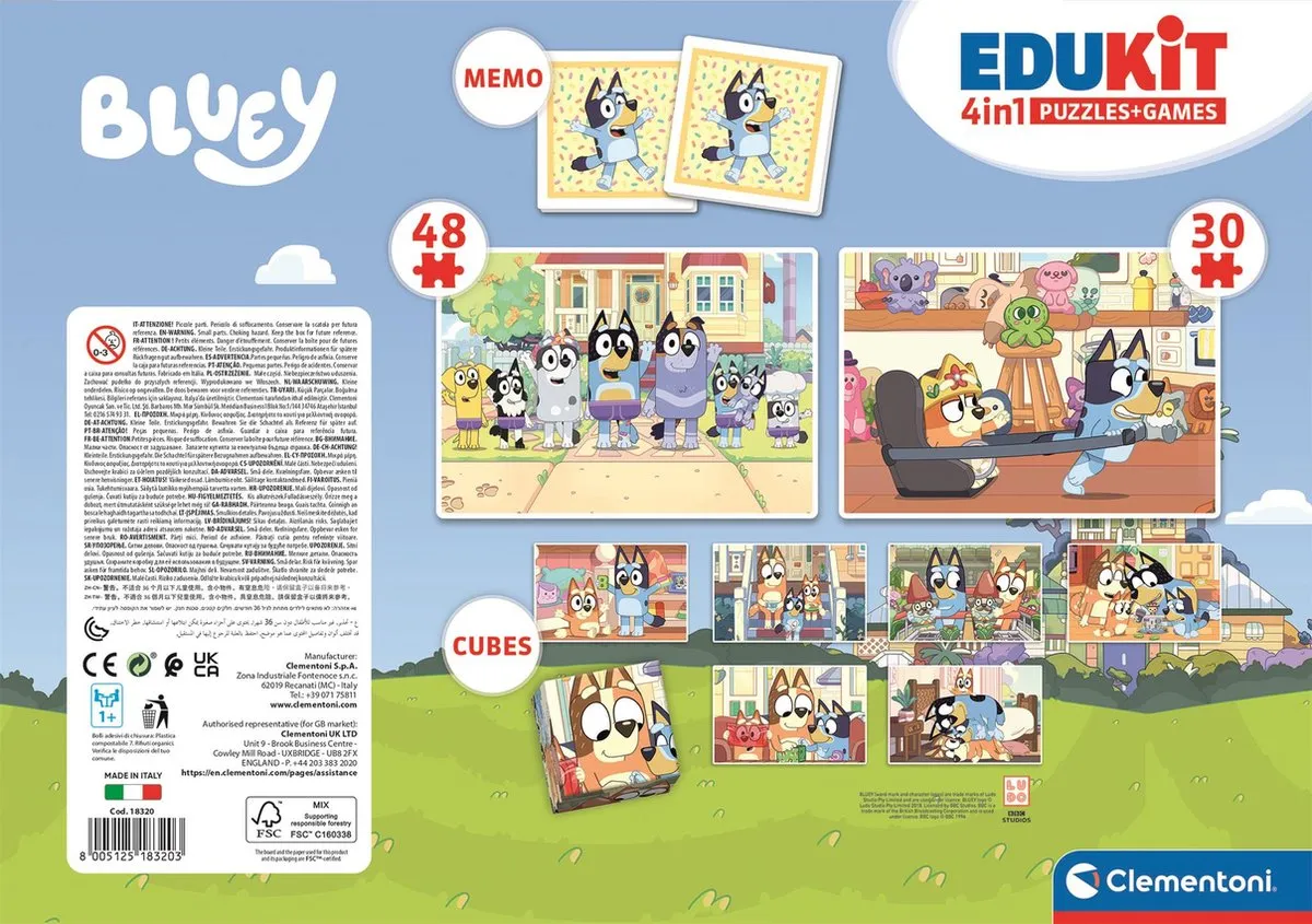 Clementoni Edukit 4-in-1 Bluey Speelset - 18320