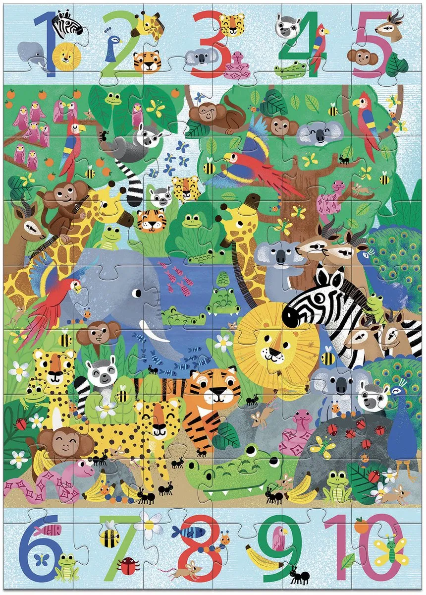 Djeco Jungle Puzzel 54 Stuks - Meerkleurig