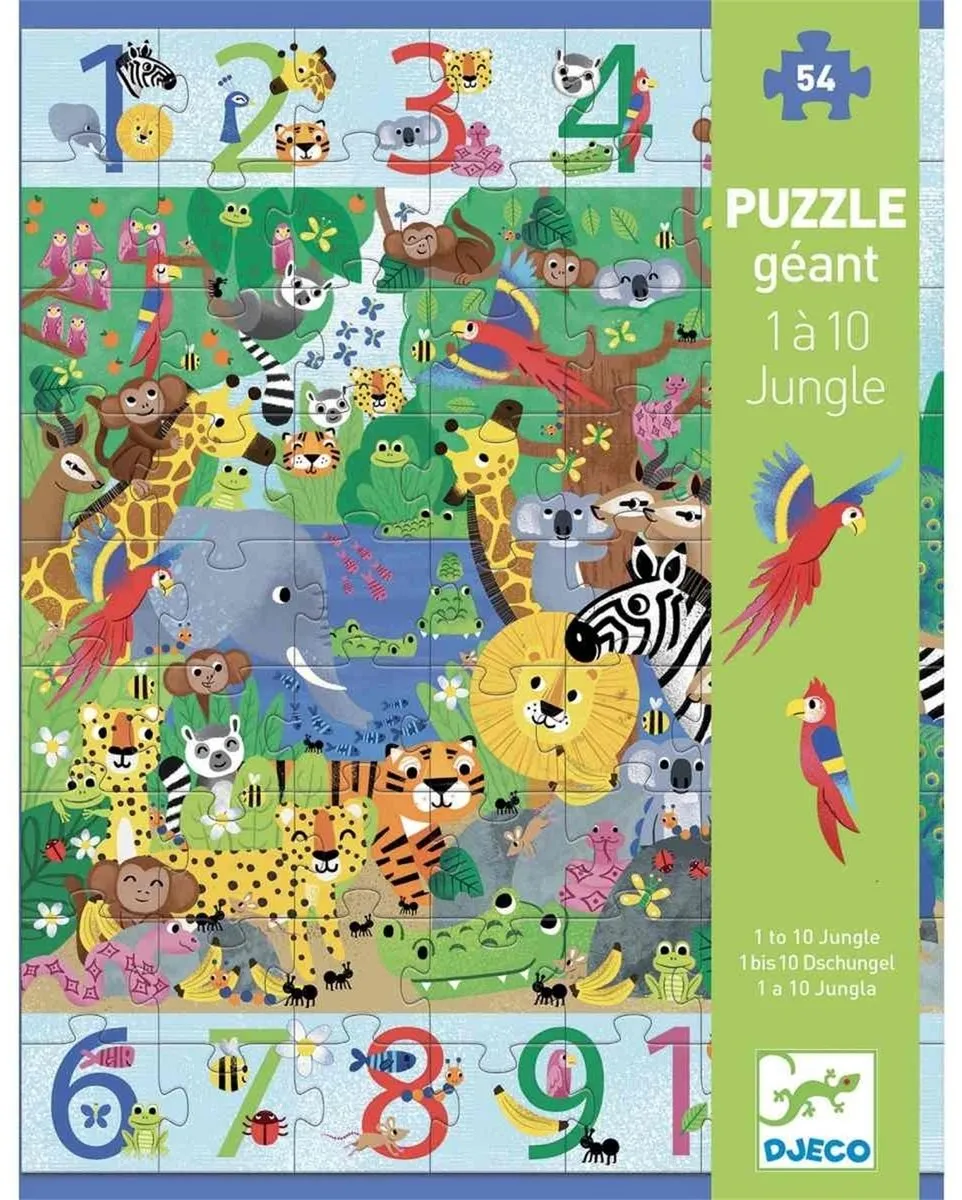 Djeco Jungle Puzzel 54 Stuks - Meerkleurig