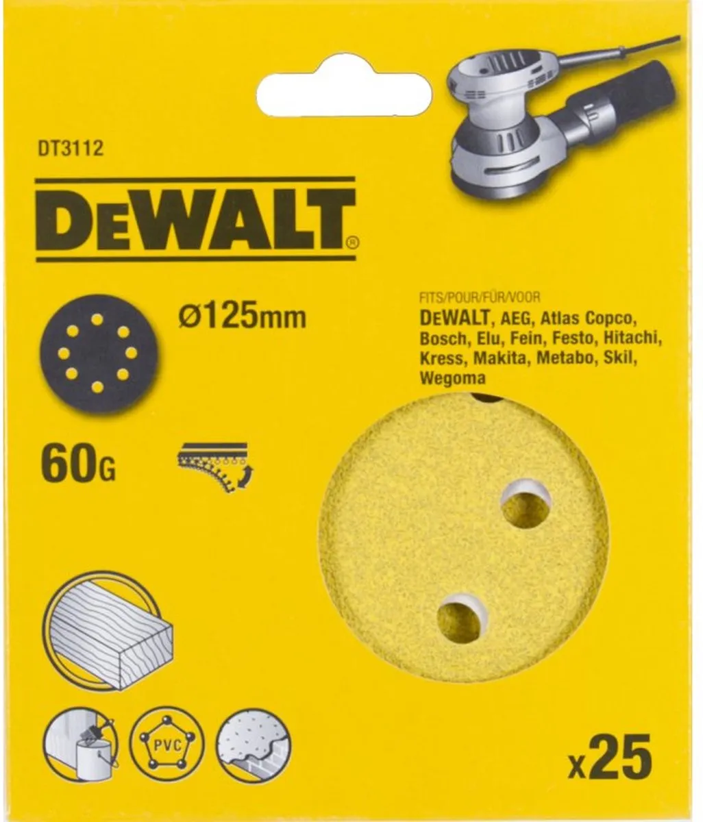 DeWalt DT3112 P60 Schuurschijf 125mm