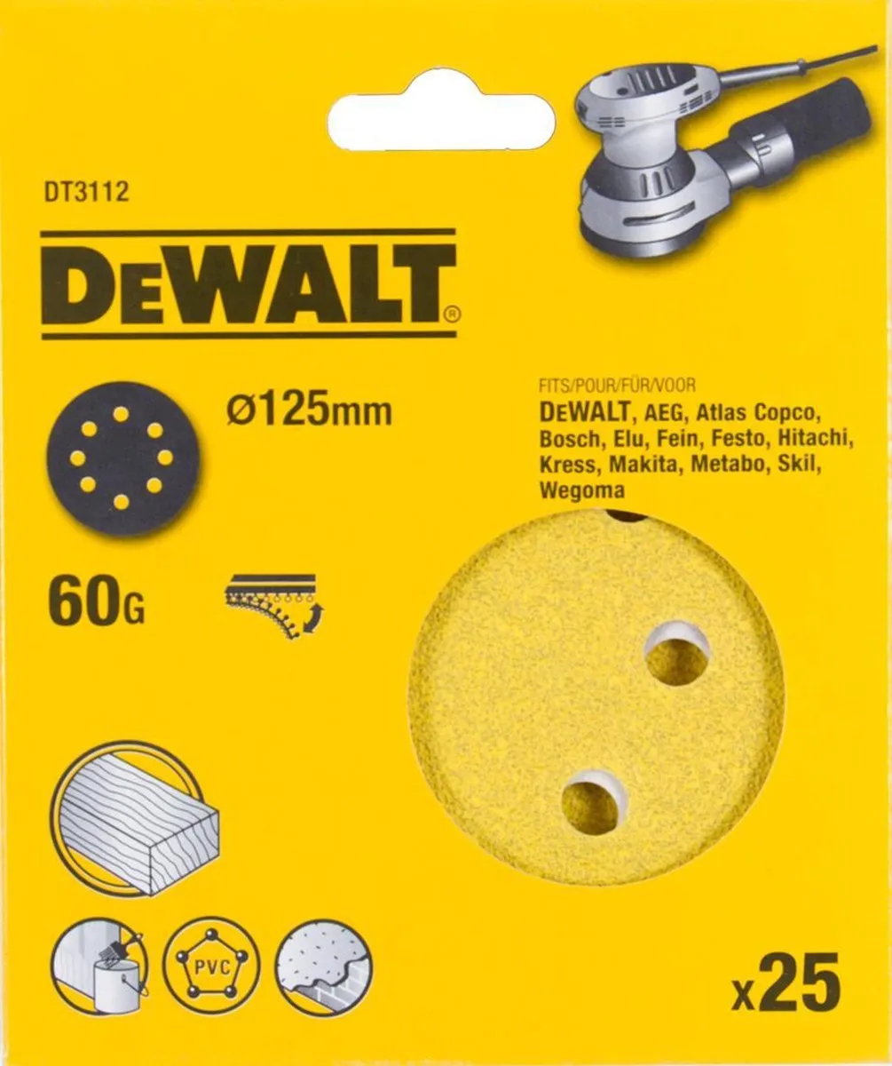 DeWalt DT3112 P60 Schuurschijf 125mm