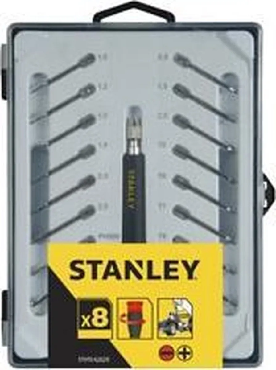 Stanley Multibit Precisieschroevendraaerset STHT0-62633 - 16-delig - Geel
