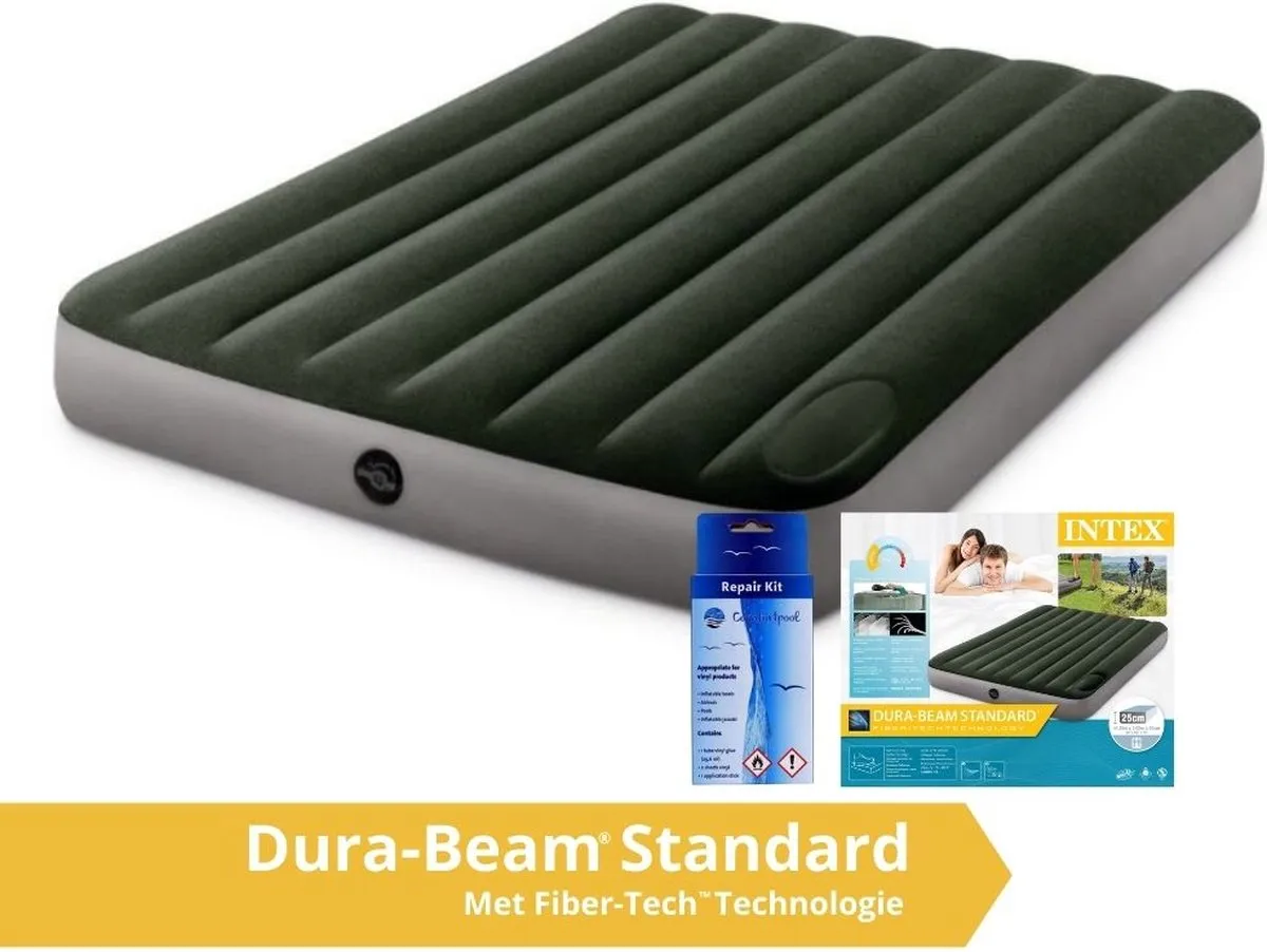 Intex Downy Luchtbed Twijfelaar 191x137x25cm