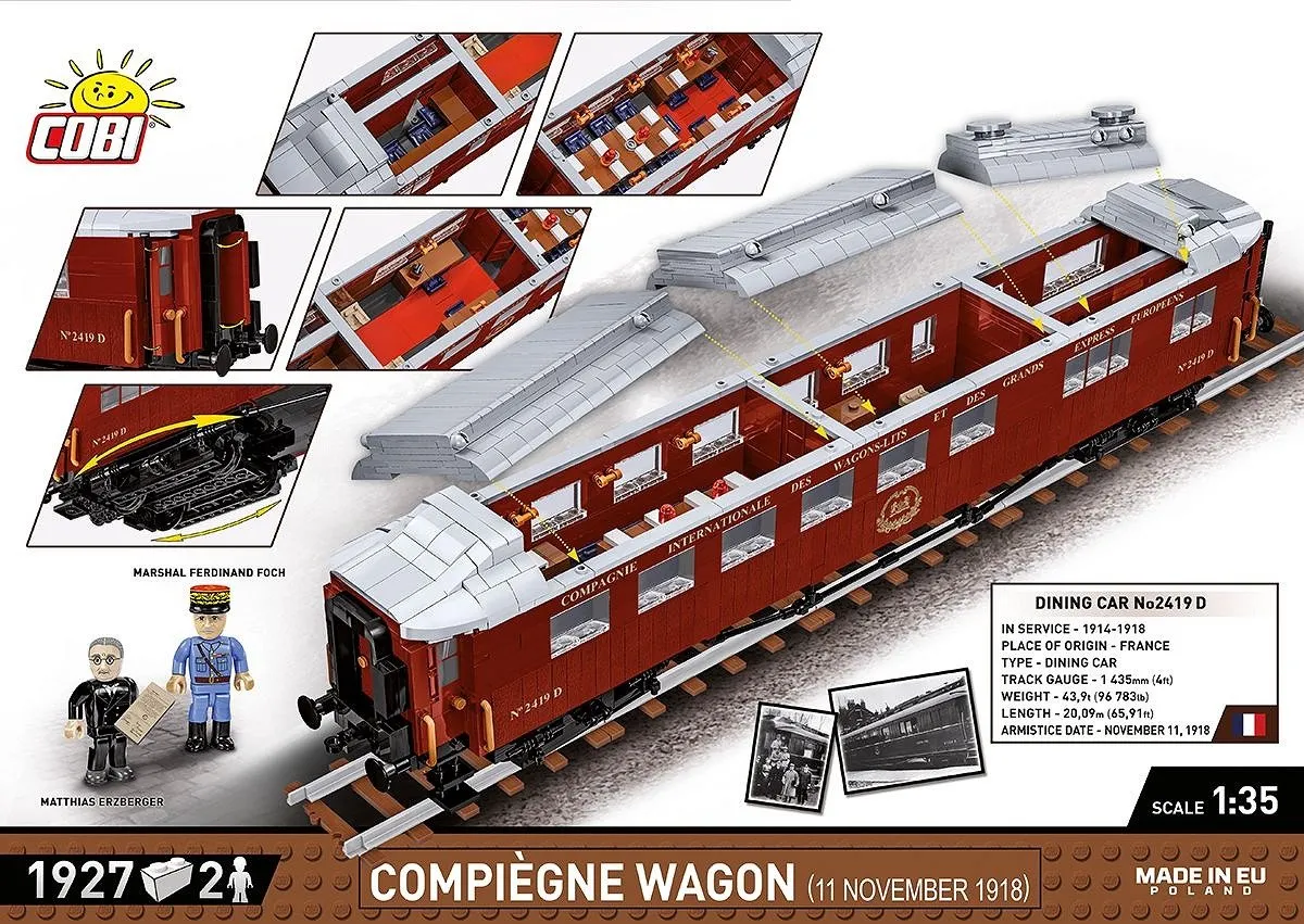 Cobi Wagon van Compiègne COBI-6291 - 1927 Stukken - Meerkleurig