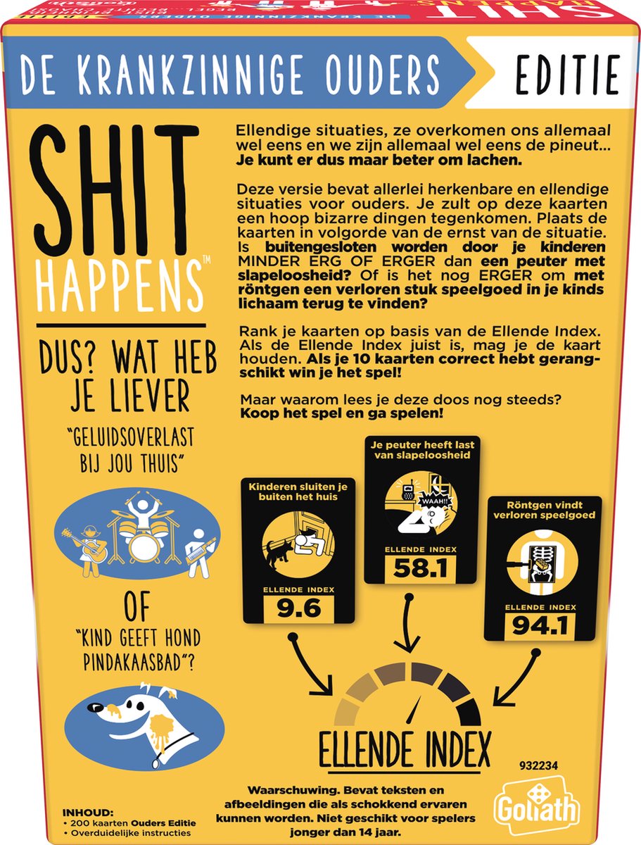 Goliath Shit Happens De Krankzinnige Ouders Editie - Kaartspel - Nederlandstalig - 18+
