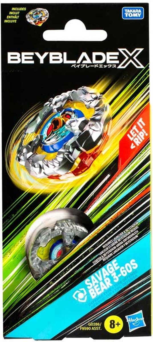 Hasbro Beyblade X Savage Bear - Beyblade tol speelgoed voor kinderen.
