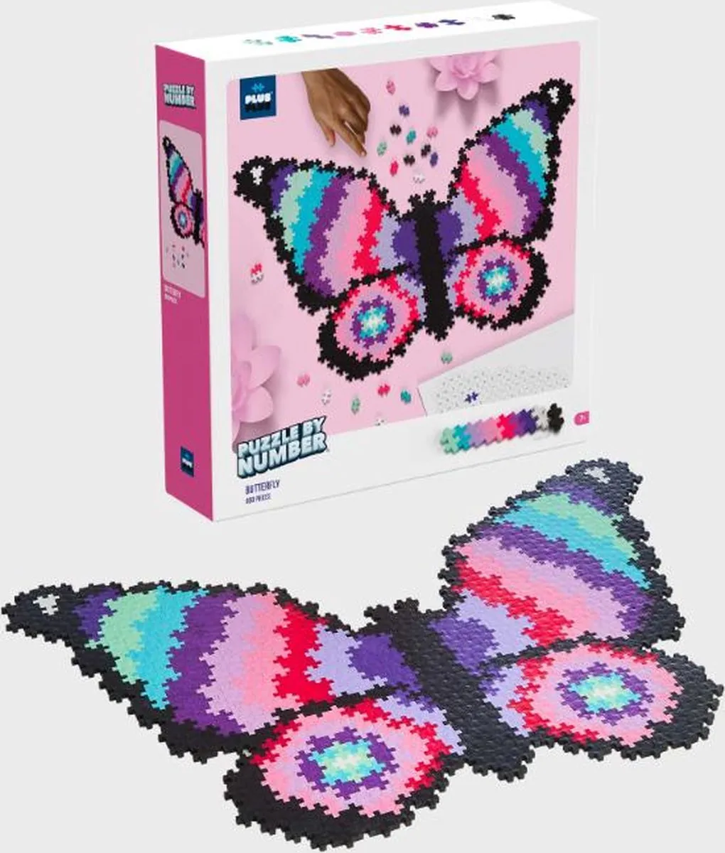 Plus-Plus Puzzle by Number Vlinder 800 Stuks