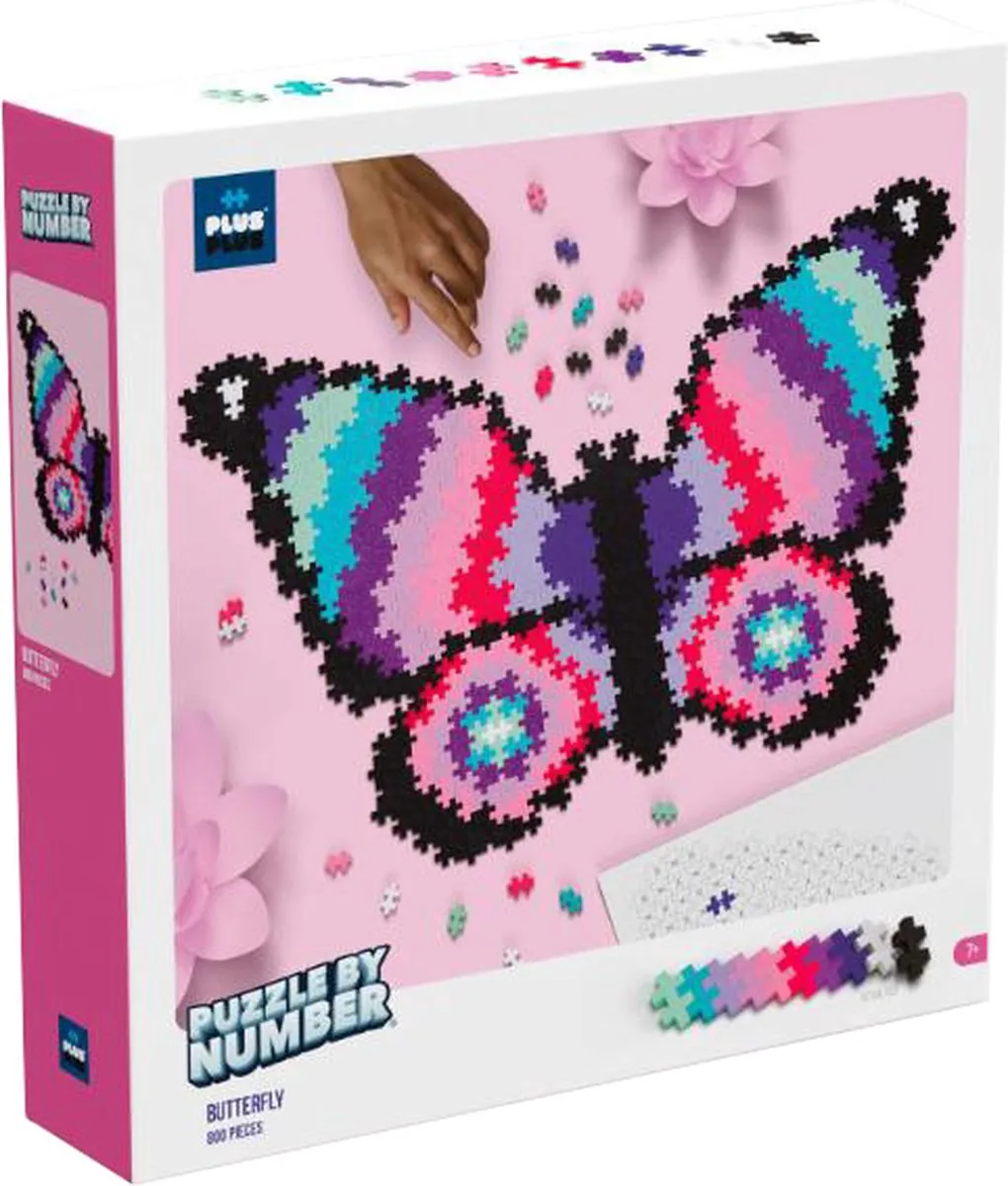 Plus-Plus Puzzle by Number Vlinder 800 Stuks - 3915