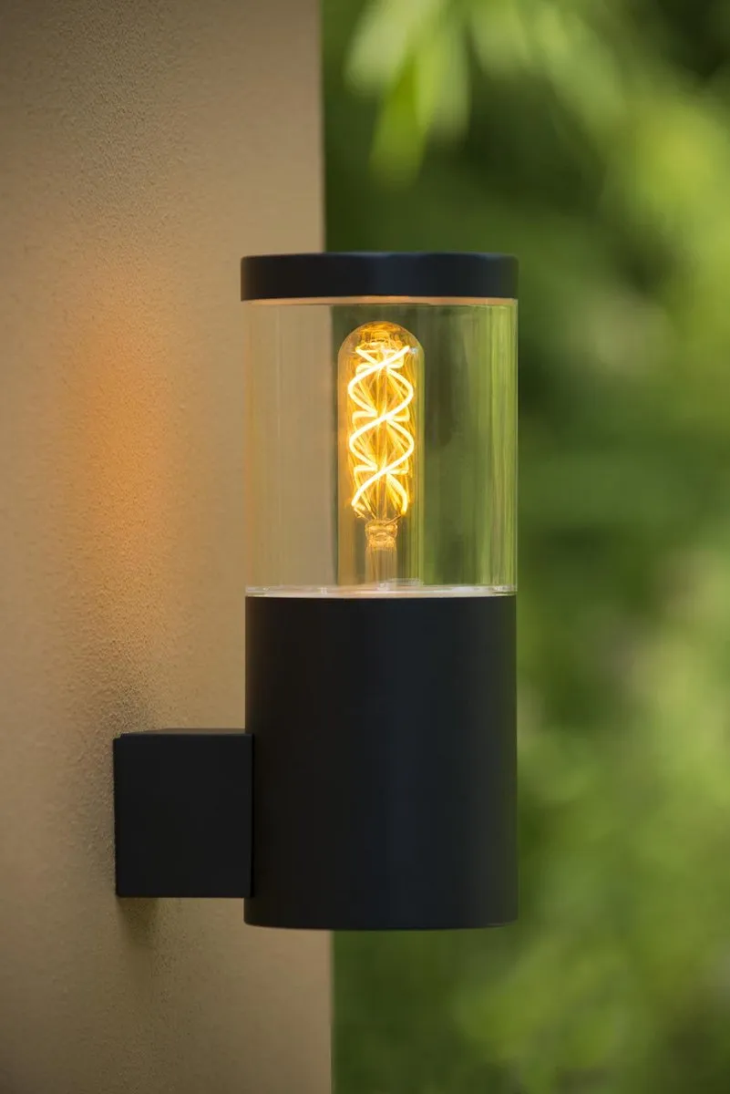 Lucide FEDOR Wandlamp E27 IP44 - Zwart