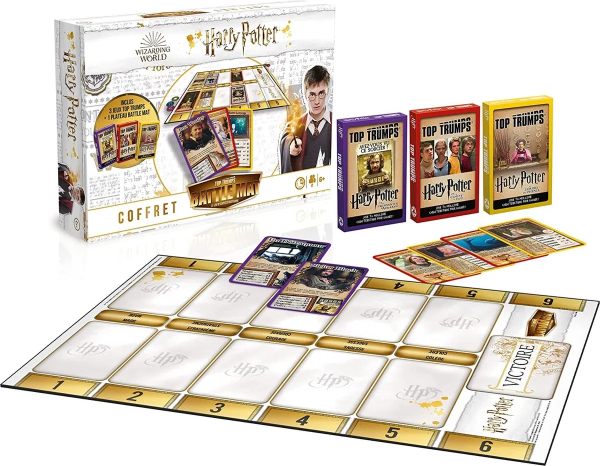 Winning Moves Top Trumps Harry Potter Battle Mat - 3-in-1 Coffret