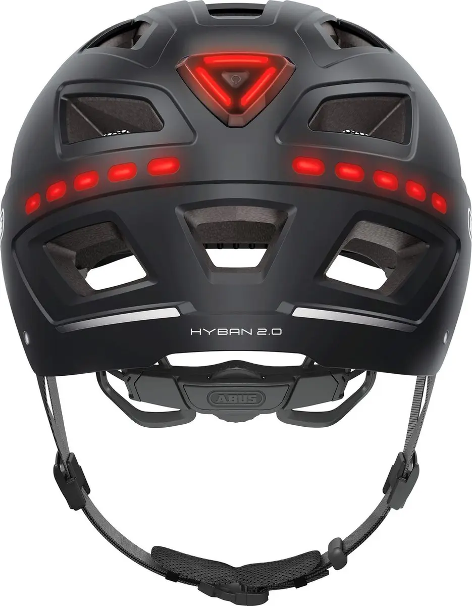 ABUS Hyban 2.0 LED Fietshelm - 52-58cm - Zwart