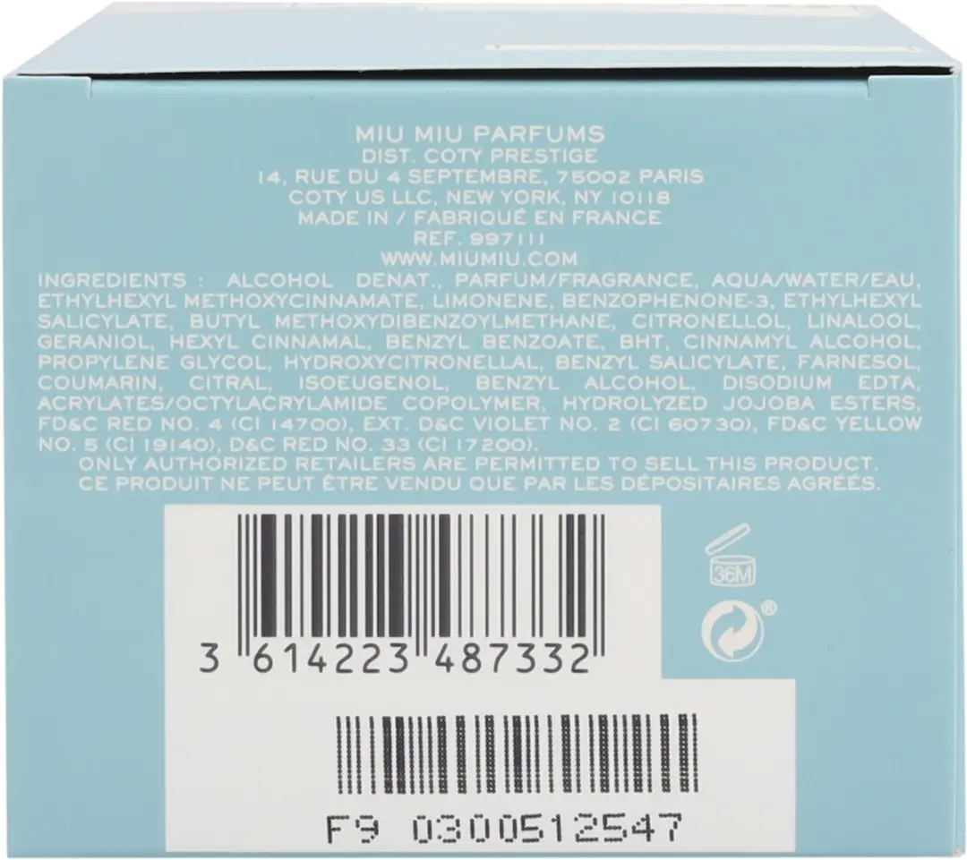 Miu Miu L'Eau Rosée Eau de Toilette 100ml