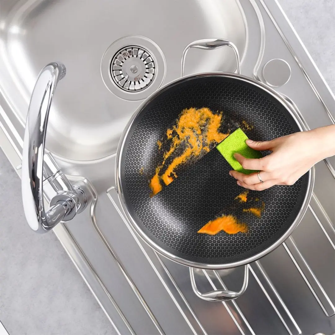 Orion Cookcell Hybryd Wokpan 28cm - Roestvrijstaal - Grijs/Zilver