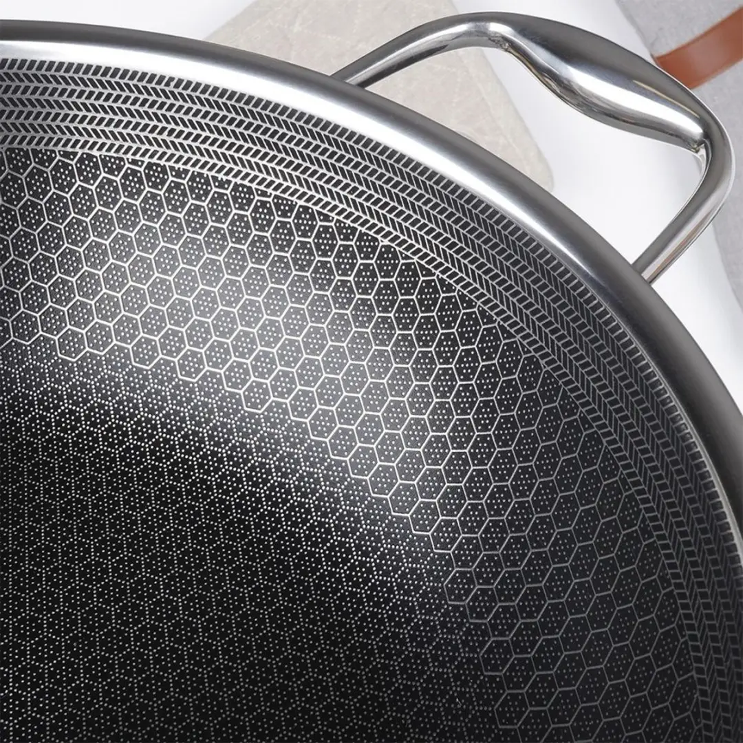 Orion Cookcell Hybryd Wokpan 28cm - Roestvrijstaal - Grijs/Zilver