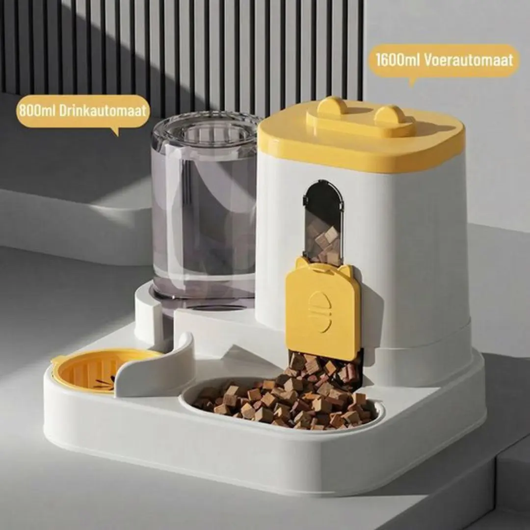 ECTEATOY 2-in-1 Automatische Voerbak & Drinkbak Kat/Hond 3L