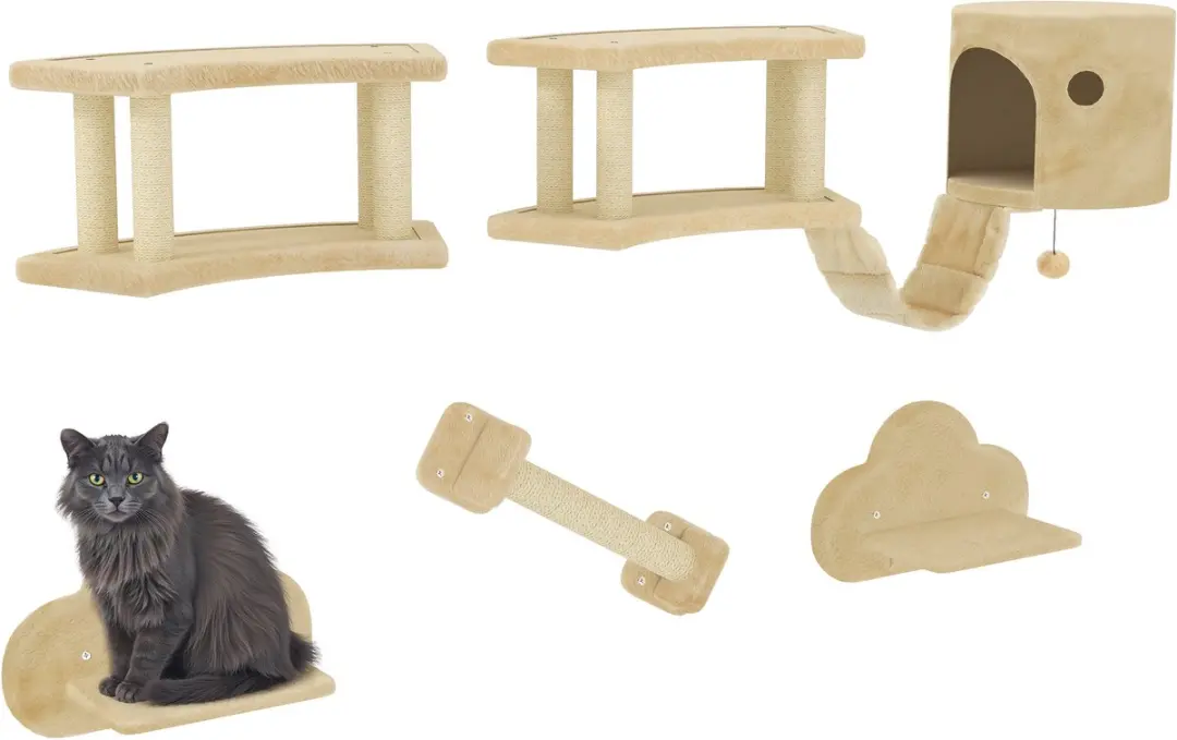 Pawhut Katten Klimset 5-delig