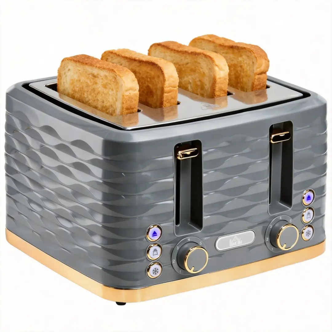 Homcom 4-Sleuven Broodrooster 1860W