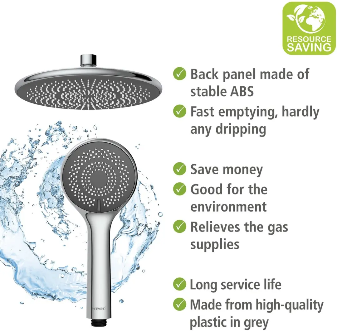 Wenko Doucheset Watersaving 25310100 - Chroom - afbeelding 6 van 6